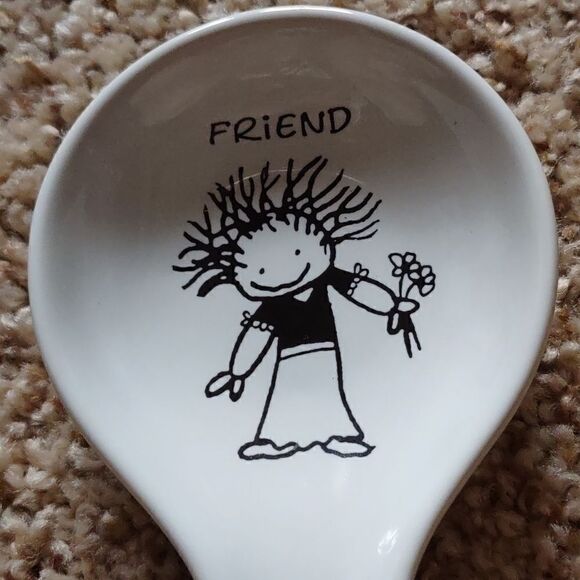 New Spoonrest Patel Giftware Friend Heart or wall hanging 8 in long 3 in wide - Picture 2 of 5